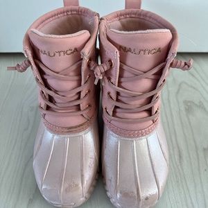 Nautica Kids Waterproof Pink Duck Boot Winter Shoe Boys-Girls (Toddler Size 10)